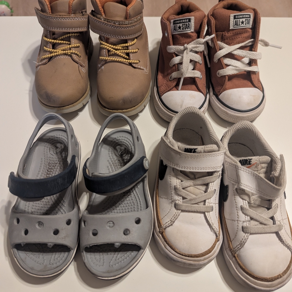 Kids Tan Boots with Yellow Laces